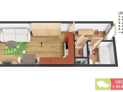 Praha / Hostivař, byt 1+KK / balkon / sklep